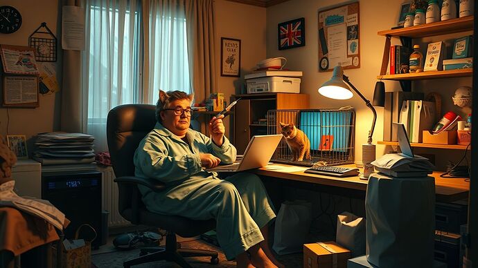 宅家混亂：貓囚籠與醫療帳單的荒誕日常